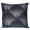 Art Deco Fan XL Cushion in Black and Silver