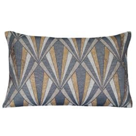 Metallic Art Deco XL Rectangular Cushion in Gold and Black