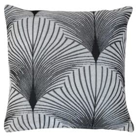 Art Deco Fan Cushion in Pearl White