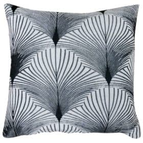 Art Deco Fan Extra-Large Cushion in Pearl White