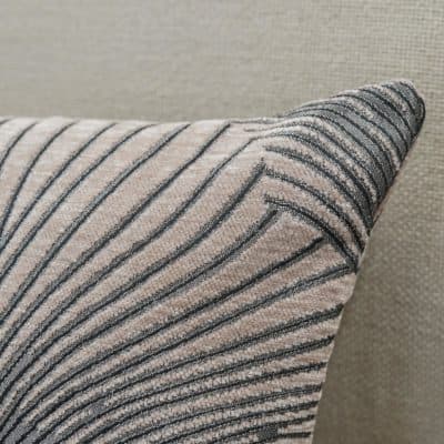 Art Deco Fan Boudoir Cushion in Blush Pink