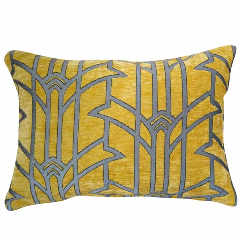 Art Deco Chrysler Boudoir Cushion in Gold and Silver