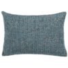 Rustic Basketweave Boudoir Cushion in Teal Blue