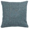 Rustic Basketweave Cushion in Teal Blue