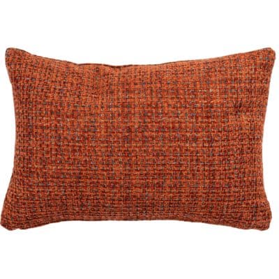 Rustic Basketweave Boudoir Cushion in Burnt Orange