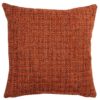 Rustic Basketweave Cushion in Burnt Orange