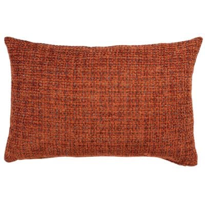 Rustic Basketweave XL Rectangular Cushion in Burnt Orange