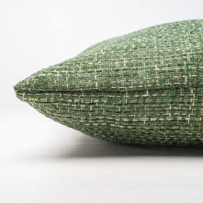Rustic Basketweave XL Rectangular Cushion in Moss Green