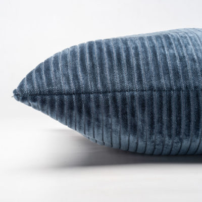 Velvet Jumbo Corduroy Boudoir Cushion in Ink Blue