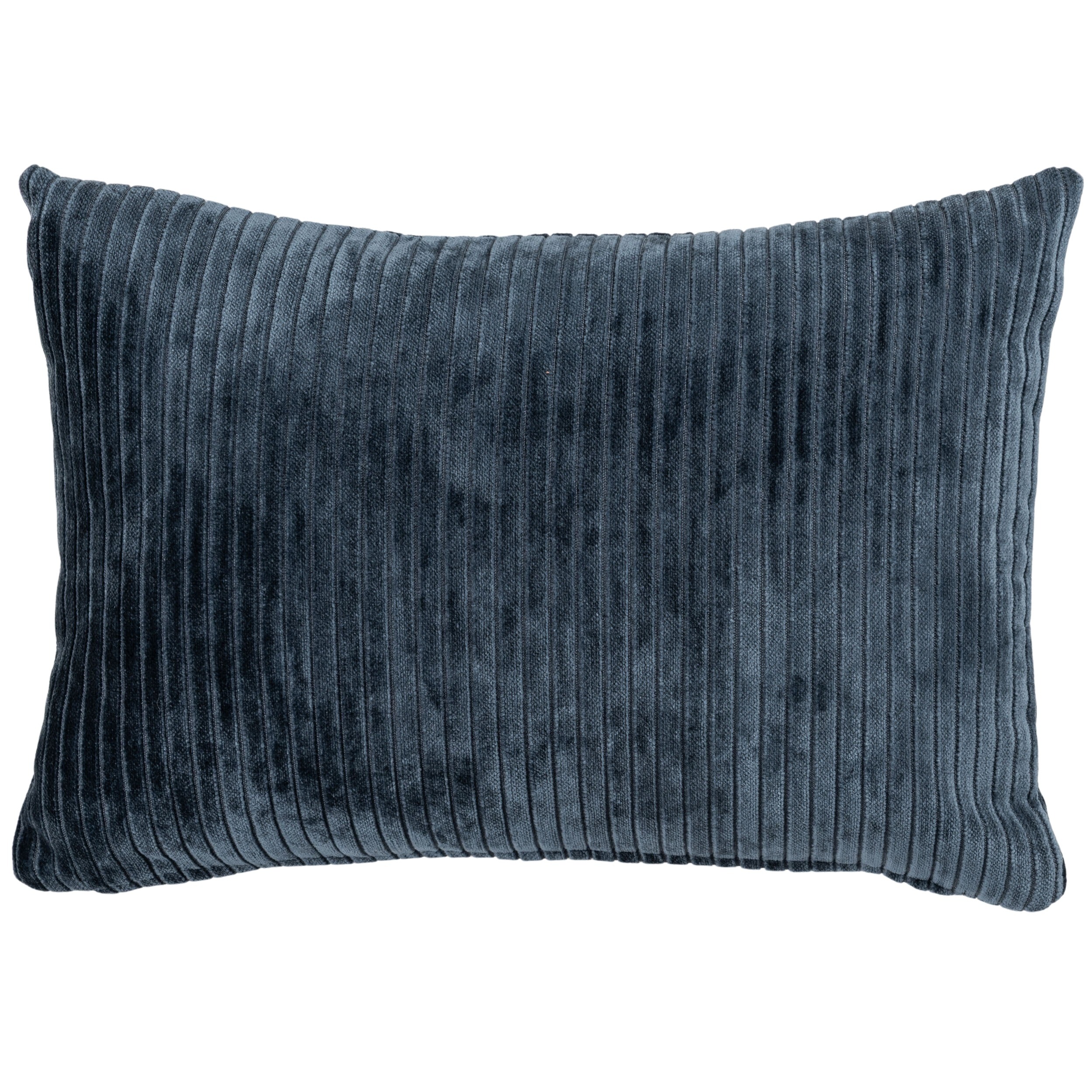 Velvet Jumbo Corduroy Boudoir Cushion in Ink Blue