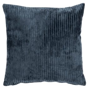 Velvet Jumbo Corduroy Cushion in Ink Blue