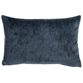 Velvet Jumbo Corduroy XL Rectangular Cushion in Ink Blue