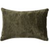 Velvet Jumbo Corduroy Boudoir Cushion in Olive Green