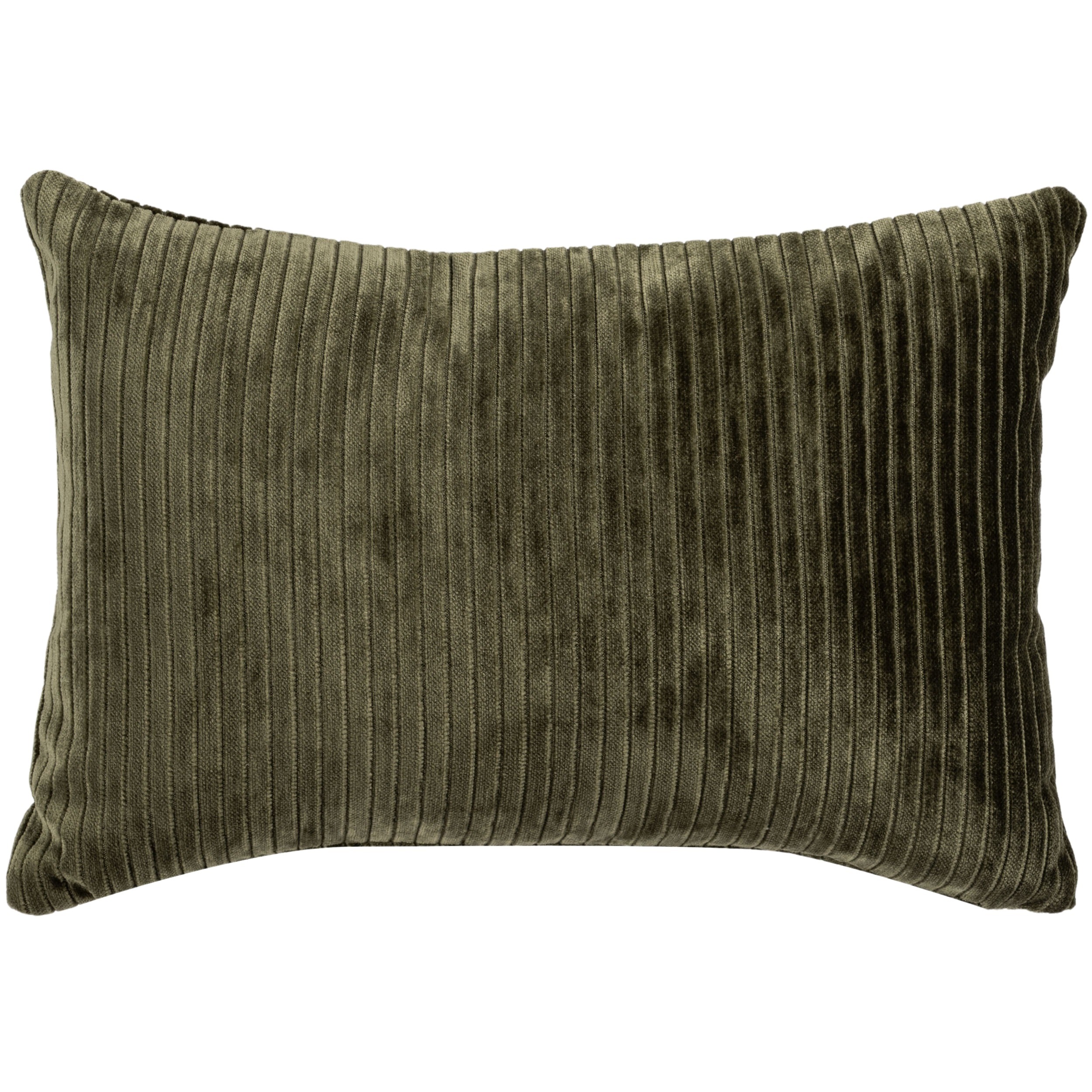 Velvet Jumbo Corduroy Boudoir Cushion in Olive Green