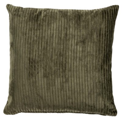 Velvet Jumbo Corduroy Cushion in Olive Green