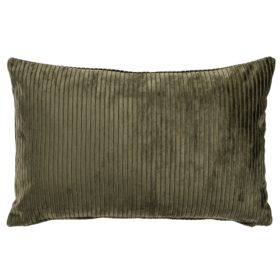 Velvet Jumbo Corduroy XL Rectangular Cushion in Olive Green