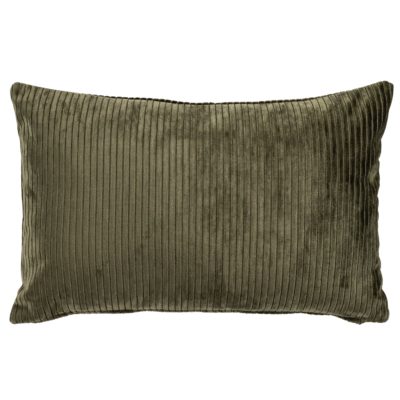 Velvet Jumbo Corduroy XL Rectangular Cushion in Olive Green