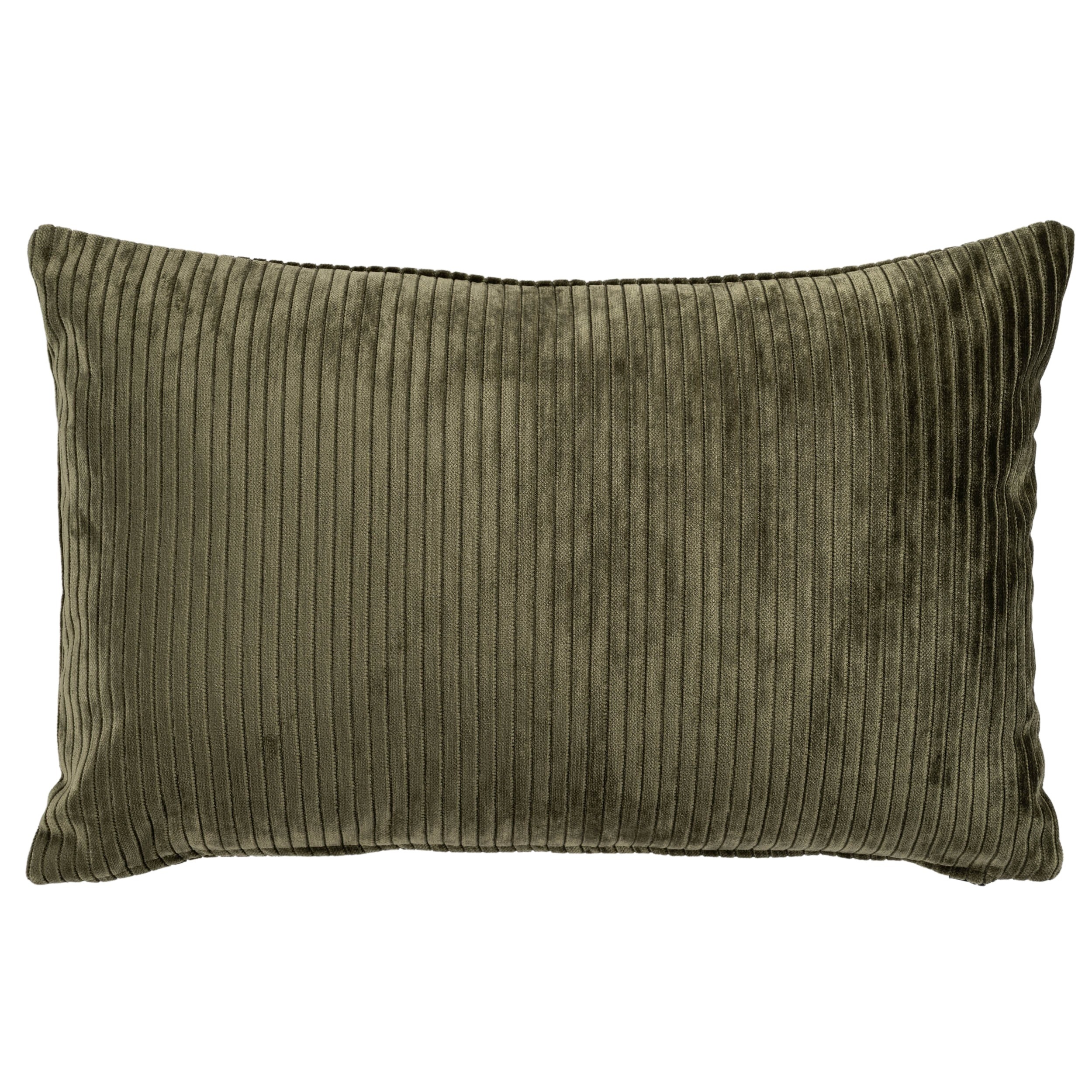 Velvet Jumbo Corduroy XL Rectangular Cushion in Olive Green