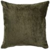 Velvet Jumbo Corduroy Extra-Large Cushion in Olive Green