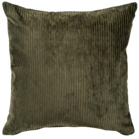 Velvet Jumbo Corduroy Extra-Large Cushion in Olive Green