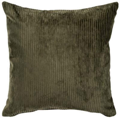 Velvet Jumbo Corduroy Extra-Large Cushion in Olive Green