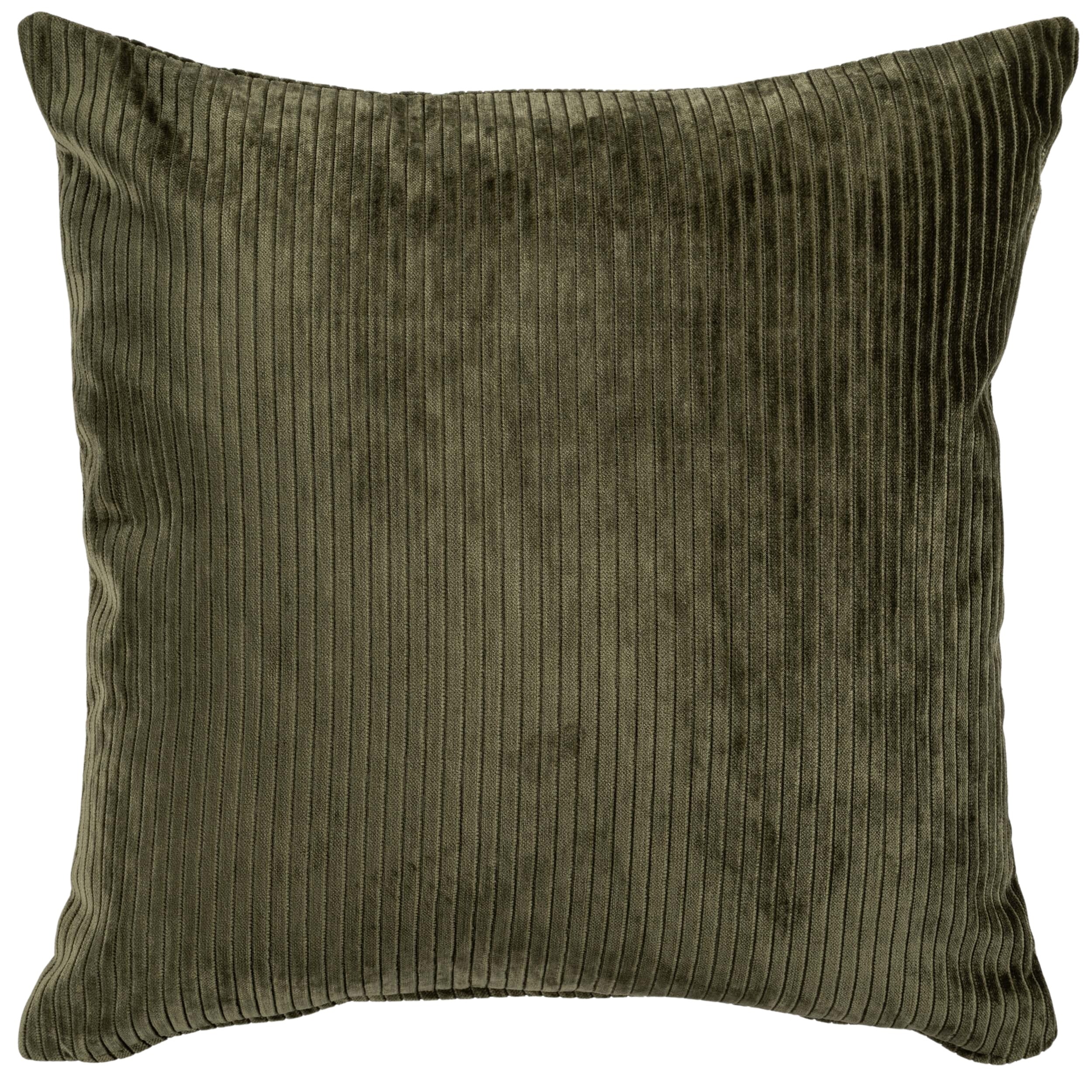 Velvet Jumbo Corduroy Extra-Large Cushion in Olive Green
