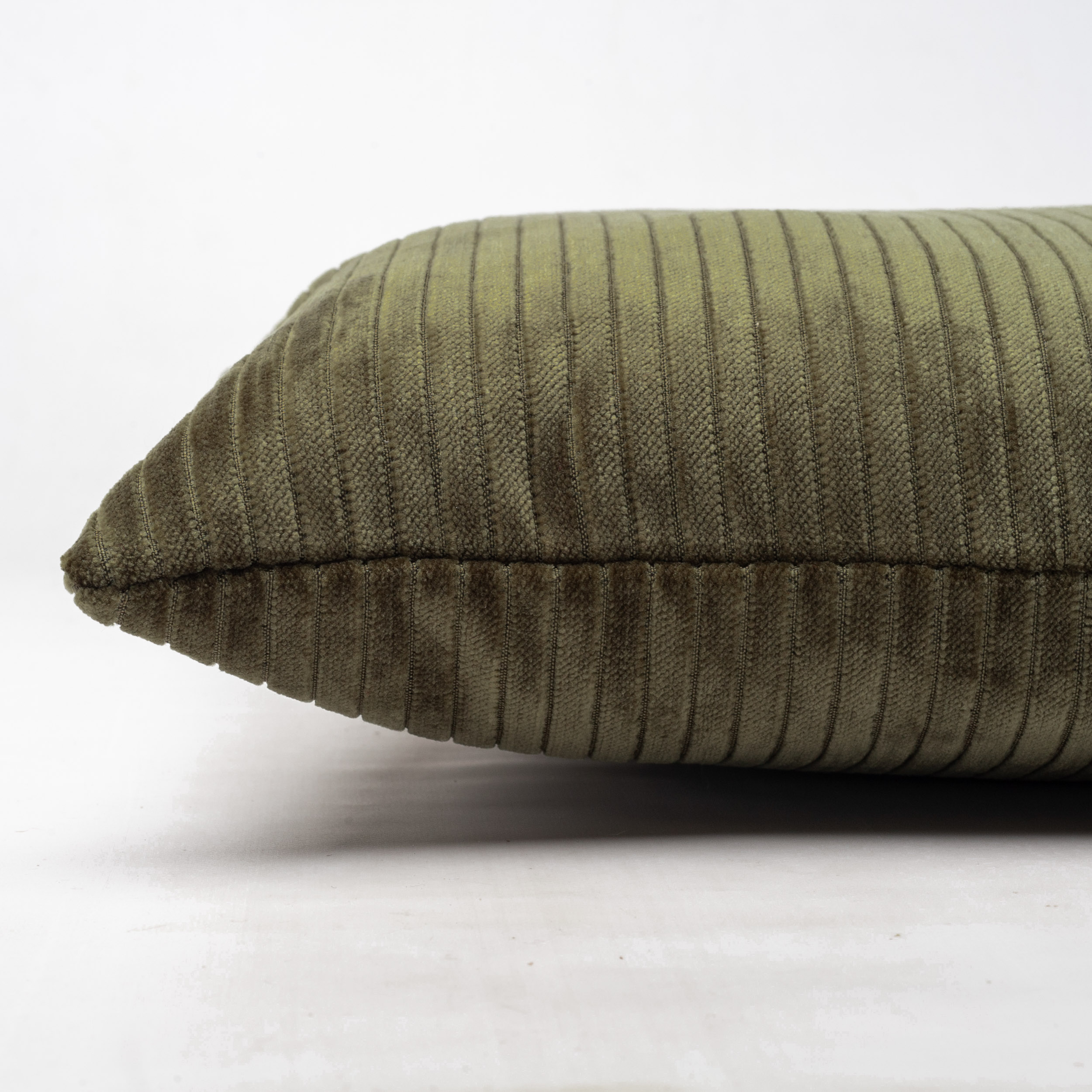 Velvet Jumbo Corduroy Extra-Large Cushion in Olive Green