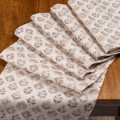 Vintage Meadow Table Runner in Natural