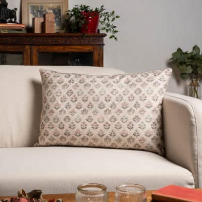 Vintage Meadow XL Rectangular Cushion in Natural