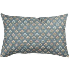 Vintage Meadow XL Rectangular Cushion in Chambray Blue
