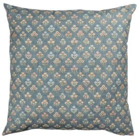 Vintage Meadow Extra-Large Cushion in Chambray Blue