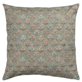 Vintage Meadow Cushion in Willow Green