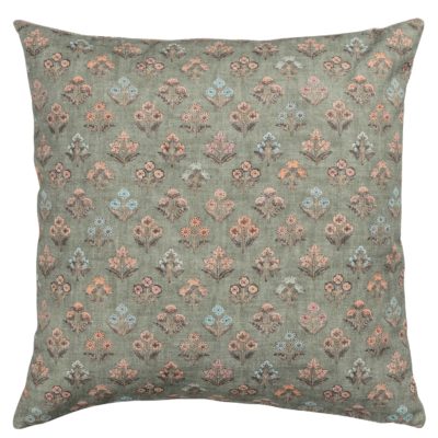 Vintage Meadow Cushion in Willow Green