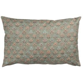 Vintage Meadow XL Rectangular Cushion in Willow Green