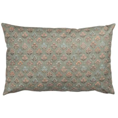 Vintage Meadow XL Rectangular Cushion in Willow Green