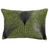 Art Deco Fan Boudoir Cushion in Moss Green