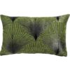 Art Deco Fan XL Rectangular Cushion in Moss Green