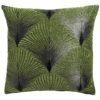 Art Deco Fan Extra-Large Cushion in Moss Green