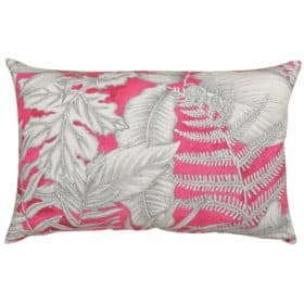 Neon Floral XL Rectangular Cushion in Pink