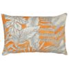 Neon Floral XL Rectangular Cushion in Orange