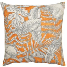 Neon Floral Extra-Large Cushion in Orange