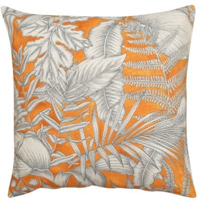 Neon Floral Extra-Large Cushion in Orange