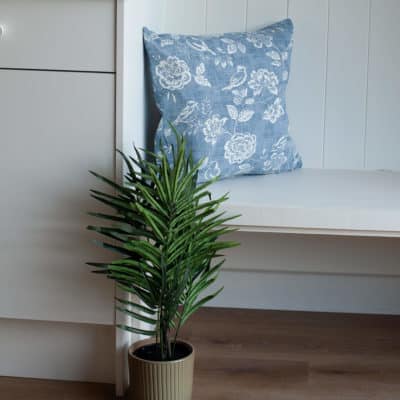 Denim Blue Country Birds Cushion