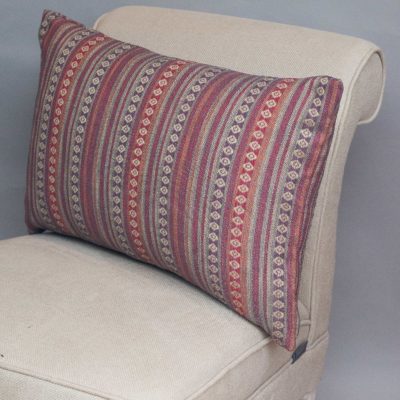 Navajo Blanket Weave XL Rectangular Cushion in Burgundy