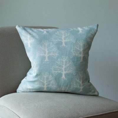 Oak Tree Cushion in Duck Egg