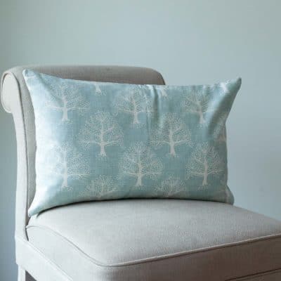Oak Tree XL Rectangular Cushion in Duck Egg