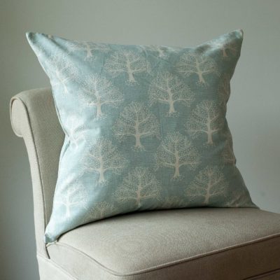 Oak Tree Extra-Large Cushion in Duck Egg