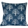 Oak Tree Cushion in Indigo