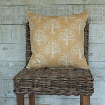 Oak Tree Cushion in Ochre