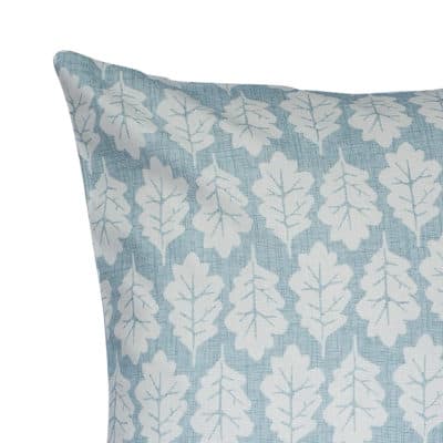 Autumn Leaf Cushion in Duck Egg